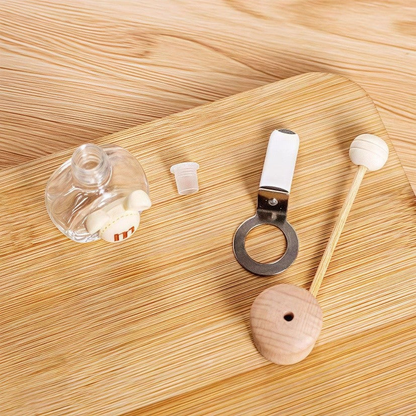 Dymikocosh Refillable Glass Car Air Freshener Bottles - Vent Clip Aromatherapy Diffuser for Essential Oils & Fragrance