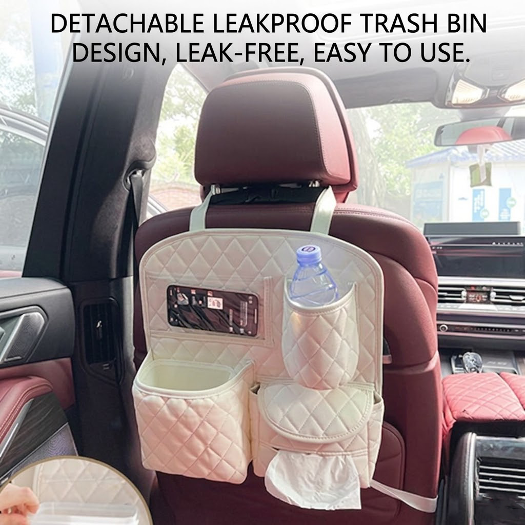 Dymikocosh Multifunctional Car Seat Back Organizer – Premium Hanging Storage Pocket & Cute Travel Caddy – Universal Fit Backseat Storage Box for Car Interior Organization