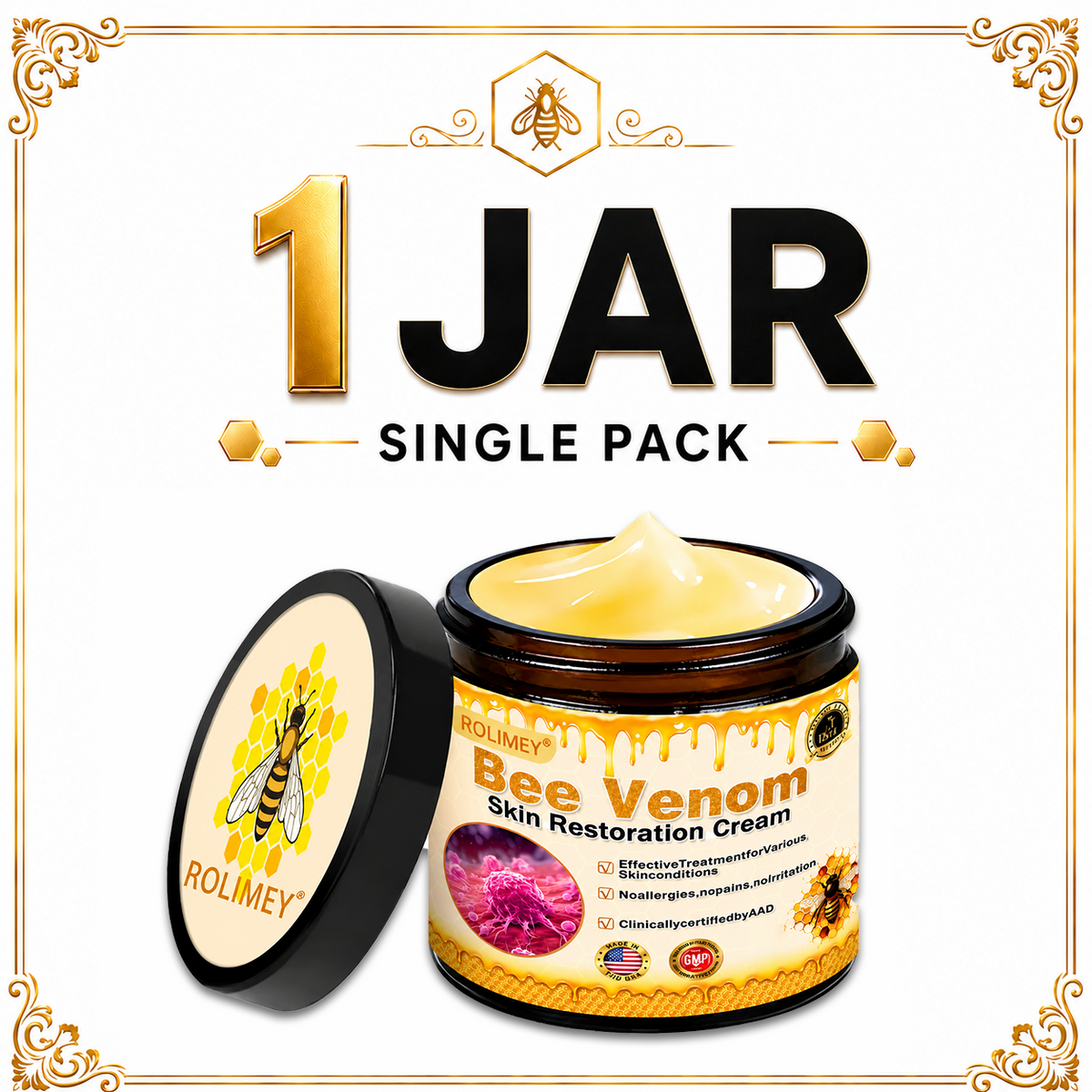 🪄🪄Official Brand Shop丨Rolimey® Bee venom Pro Comprehensive Cream—Tightening for Skin Types
