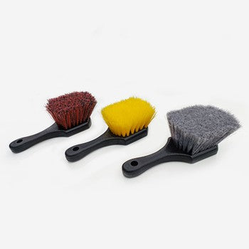 Dymikocosh Dual-Bristle Car Scrub Brush - Soft & Stiff Nylon Bristles for Versatile Cleaning - Short Handle Tire Brush for Wheels, Rims, and All-Weather Floor Mats - Auto Detailing Tools