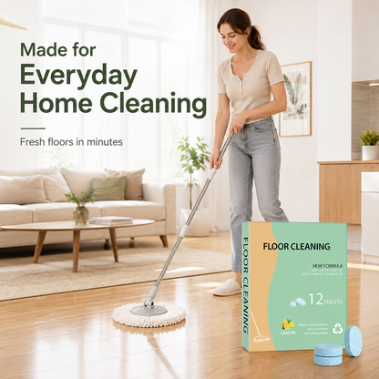 🧹 50% OFF TODAY!✨ Multi-Surface Floor Cleaning Tablets – Fresh Shine for Wood, Tile & Marble 🍋