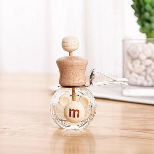 Dymikocosh Refillable Glass Car Air Freshener Bottles - Vent Clip Aromatherapy Diffuser for Essential Oils & Fragrance