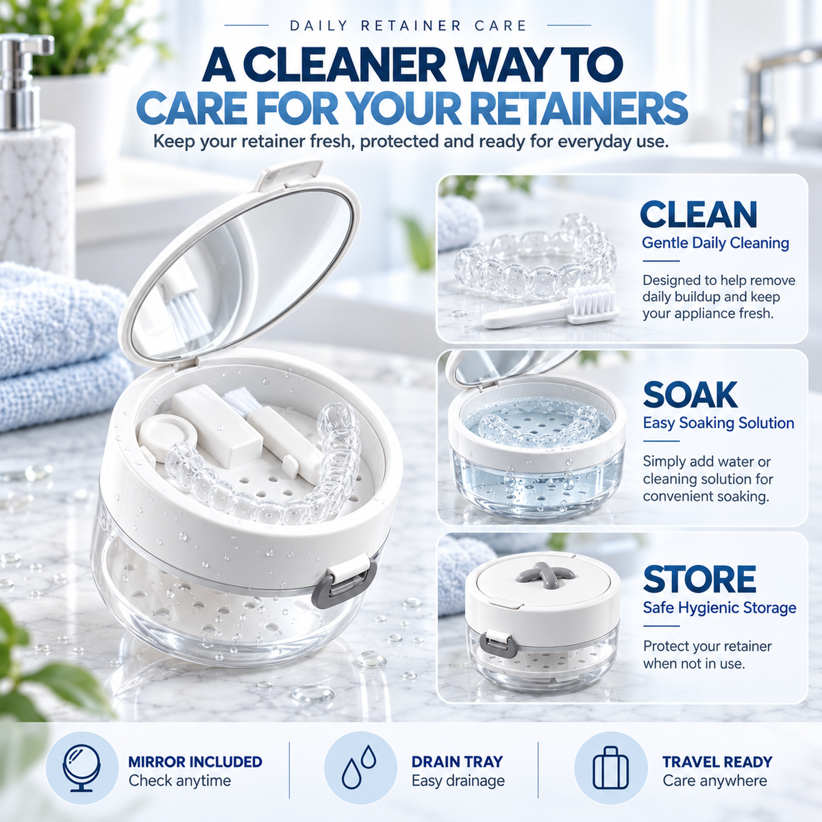 Retainer Cleaner Case Box