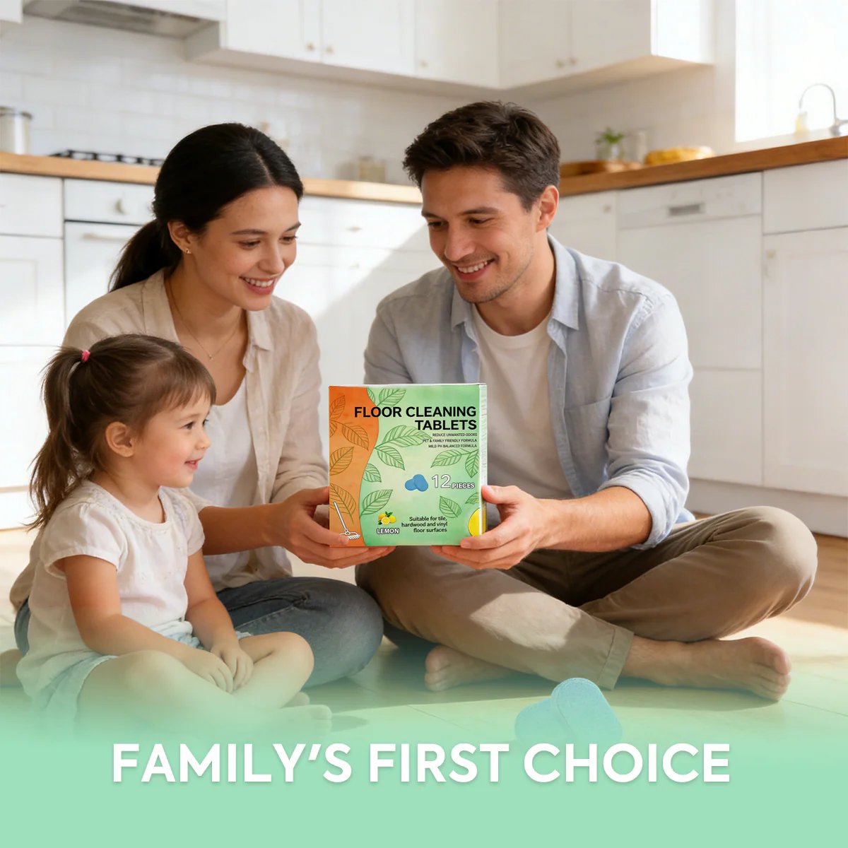 🧹 50% OFF TODAY!✨ Multi-Surface Floor Cleaning Tablets – Fresh Shine for Wood, Tile & Marble 🍋