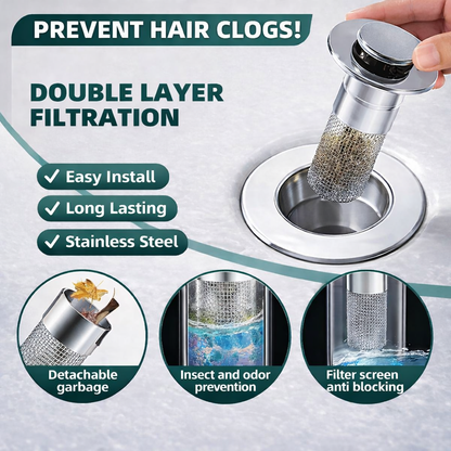 🔥Last Day Promotion 69% OFF🔥Pop Up Sink Drain Strainer----🛀Removes odors and prevents blockages (Copy)