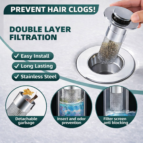 🔥Last Day Promotion 69% OFF🔥Pop Up Sink Drain Strainer----🛀Removes odors and prevents blockages (Copy)