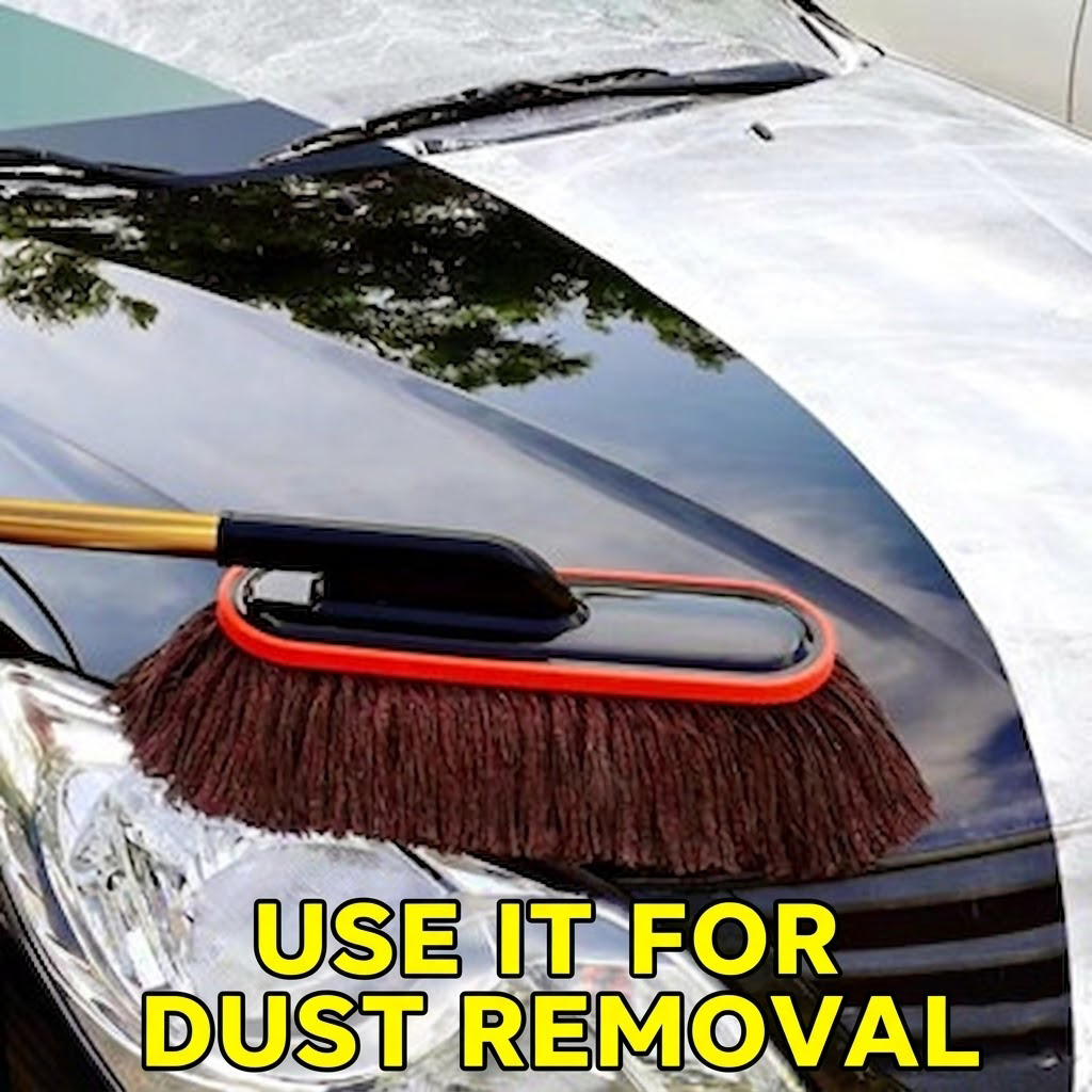Dymikocosh Extendable Cotton Car Duster & Wash Mop – Heavy Duty Scratch-Free Automotive Cleaning Brush with Retractable Long Handle for Dusting and Waxing