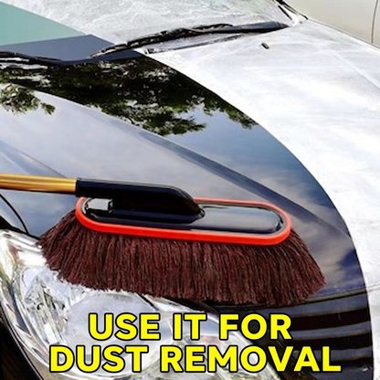 Dymikocosh Extendable Cotton Car Duster & Wash Mop – Heavy Duty Scratch-Free Automotive Cleaning Brush with Retractable Long Handle for Dusting and Waxing